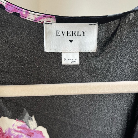 Black long floral dress - Picture 4 of 4